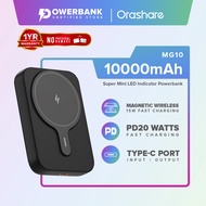 Orashare MG10 Magnetic Powerbank 10000mAh Fast Charging Wireless Power Bank