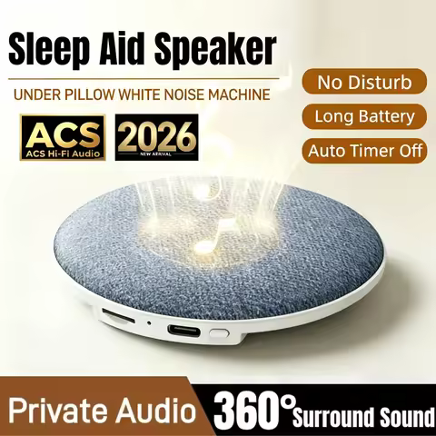 Wireless Pillow Speaker Sleep Aid 360° Surround Sound Bluetooth 5.4 HiFi Stereo Sound Private Audio 