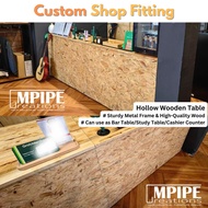 CustomMade SolidWoodReception Counter Cashier Counter Bar Table Office Table Meja Kaunter Meja Pejab