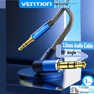 Vention Audio Cable 3.5mm Hi-Fi Sound Stereo Nylon Braided Male to Male Aux Cord 90 Degree Cable for