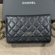 CHANEL 香奈兒 荔枝牛皮 WOC 金鍊 金標 極新