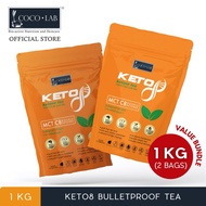 Keto8 Tea X 1KG | Bulletproof Keto Tea with MCT C8 - no added sugar | alertness, energy, weight loss