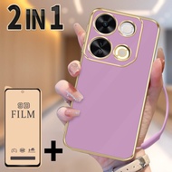 LAYAR 2 in 1 HP Case Itel P65 P671L Anti-Scratch with High Quality 9D Screen Protector and Free Stra