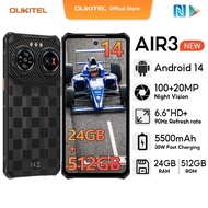 OUKITEL IIIF150 Air3 Android 14 24GB+512GB 5500mAh 30W Fast chraging Ultra-thin Mobile 100MP+20MP Ni