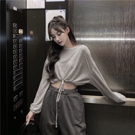 Women Tuanfeng Song-promotion Costume Sweet Gyaru Lisa Same Practice Room Jazz Dancing Long sleeve S