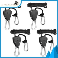 Lixada 4pcs Pulley Ratchets Heavy Duty Rope Clip Hanger Adjustable Lifting Pulley Lanyard Hanger Kayak And Canoe Boat Bow Rope Lock Tie Down Strap