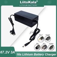 【Best value for money】 67.2v/60v 16 String 3a Lithium Charger For E-Bike Li-Ion Pack Wheelbarrow Electric Bike Charger