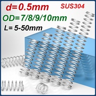 【MX】SUS304 Compression spring d0.5mm OD7-10mm length 5-50mm