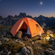 3 Person Dome Tent Aluminum Poles 2 to 3 Person Tent for Hiking, Mountaineering
