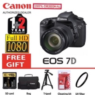 Canon 7D 18-55mm/18-135mm/18-200mm original free 32gb/bag/tripod/hoya uv filter/cleaning kit (3 year
