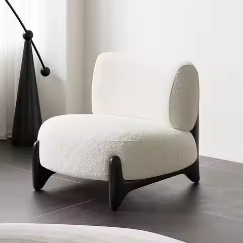Nordic Texture Fabric Single Sofa Lazy Sofa Internet Celebrity Leisure Chair Sofa Chair Nordic, Soli
