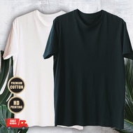（CLEARANCE）Premium 100% Cotton Plain T-shirt 200GSM Black T-shirt Women Man Unisex Cutting XS-XXL