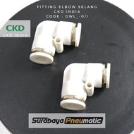 CKD INDIA - GWL10-0/I - (OD 10mm) - Pneumatic Hose Elbow Fitting PL