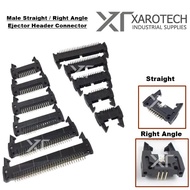 IDC Header 2.54mm Straight /Right Angle Ejector Header Connector IDC Plug Header Male Connector PCB 