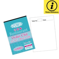 3.5"x 5" Jumbo NCR Restoran Order Chit Book 80set x 2ply (10book/pack)