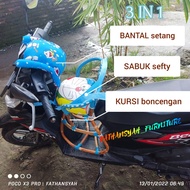 BONCENGANM ANAK SABUK BANTAL 3 IN 1/ kursi rotan/ jok buat di motor/tempat duduk bayi