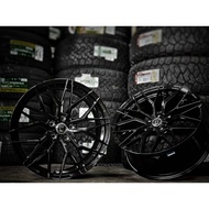 New Car Sport Rim FLOW FORMING HRE WHEELS 19x8.5J 19x9.5J 5x113 ET35 ET38 Black - READY STOCK