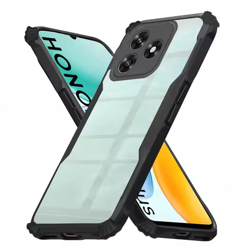 For Honor X5c Plus 4G Case Acrylic Transparent Armor Shockproof Hard Back Cover HonorX5cPlus HonorX5