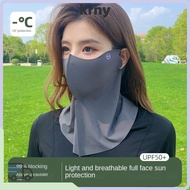 KRNY0MY Sunscreen , Cover Face Face Shield Ice Silk , Fashion Thin Breathable Anti-UV Driving Face  