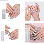 HSV Gel Nails Stickers Semi Cured Gel Nail Strips Nails Polish Strips Gel Nail Wraps