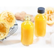 Botol Viral 60ml Botol Kaca Mini/ 60ml Clear Glass Round Bottom Bottle for Everyday Vitamic Booster,