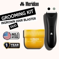 The Ingrown Hair Blaster Package by MERIDIAN: Waterproof Electric Below-The-Belt Trimmer & The Pads
