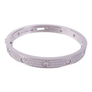 CARTIER 18K白金Love Bracelet鑽石手鐲Cartier#16