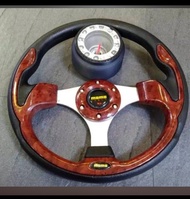 พวงมาลัย MOMO. พร้อมคอตรงรุ่น 12" คอ T -12 Toyota MTX ไทเกอร์ D4D อัลติส vios vigo