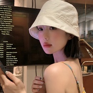 Korean Style Canvas Bucket Hat with Adjustable Back String – Unisex Trendy Sun Hat