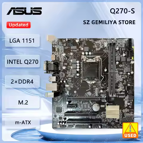 ASUS Q270-S Motherboard Intel Q270 LGA 1151 32GB DDR4 Support 6500 6400 7500 6600 7600 7400 CPU Micr