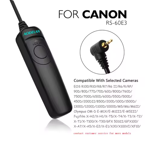 RS-C6 Wired Remote Control Shutter Release Cable for Canon R6 M6 M5; Fujifilm GFX50SII Olympus OM-1 