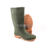 Sepatu Boot Tinggi New Era 9507 Hijau Boots Karet Lokal Anti Air&Slip Lentur