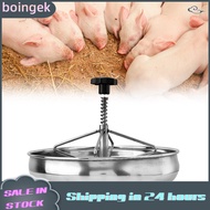 Boingek Piglet Feeding Bowl Stainless Steel Trough Pig Food Tray Livestock Fodder for Sow Milk