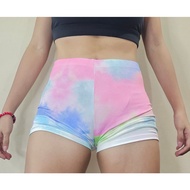 NPD NEW {B1T1} BRIGHT BLUE AND PINK SPANDEX CYCLING FOR ALL SPORTS VOLLEYBALL,GYM,YOGA,SWIMMIMG