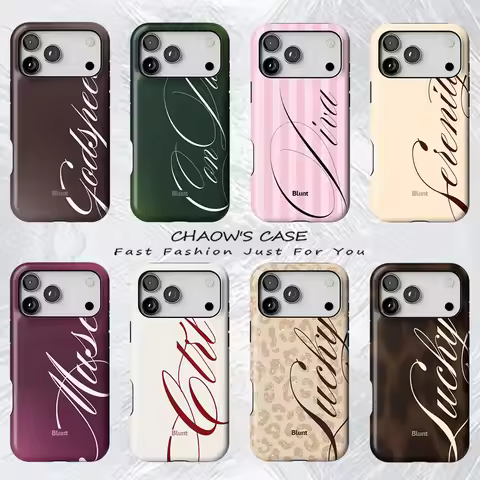 Luxury Retro Cursive Font Phone Case for iPhone 17 17e 16e 16 15 14 13 12 11 X XS XR XSMAX 8 Air Pro