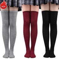 LK8M-1 Women's Knitted Striped Over-Knee Stockings