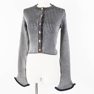 LOUIS VUITTON2022 春夏系列喇叭袖開襟衫，黑色或灰色可選，M 碼，帶原裝盒，意大利​​製造，正品，女士款，成色極佳。