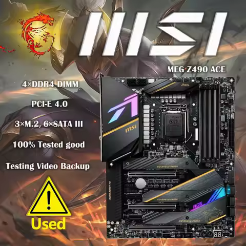 MSI MEG Z490 ACE Motherboard Gaming Motherboar with Intel Z490 Chipset LGA 1200 Socket Support 10th 