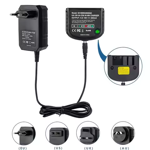 S018BBS2600040 Ni-CD Ni-MH Battery Charger Compatible For Black&Decker 9.6V-18V A12 A12-X HPB18 HPB1