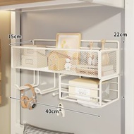 全城熱賣 - 宿舍牆上置物架 寢室床頭免打孔儲物掛架 上鋪床 邊牆壁書本收納籃