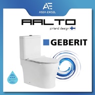 AALTO AL8050 DOUBLE VORTEX WHITE TWO PIECE TOILET BOWL