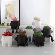 European-Style Succulent Plant Flower Pot Succulent Doll Pot Simulation Plant Decoration Desktop Creative Decoration Gre