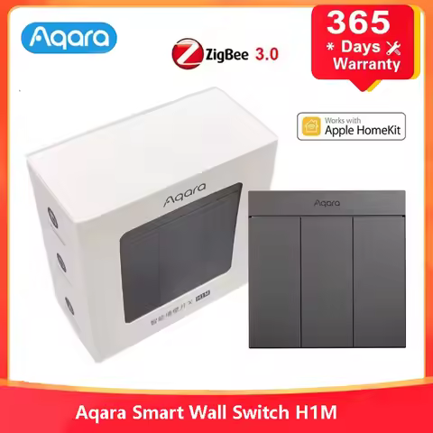 Original Aqara Smart Wall Switch H1M Zigbee 3.0 Neutral MARS-Tech 6 Colors Wireless Key Light Switch