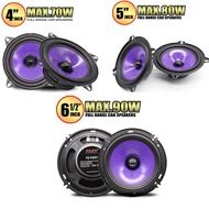 2Pcs 4 Inch 5/6.5Inch 70/80/90W Speakers Full Range Frequency Heavy Mid-Bass Modified Subwoofer Car