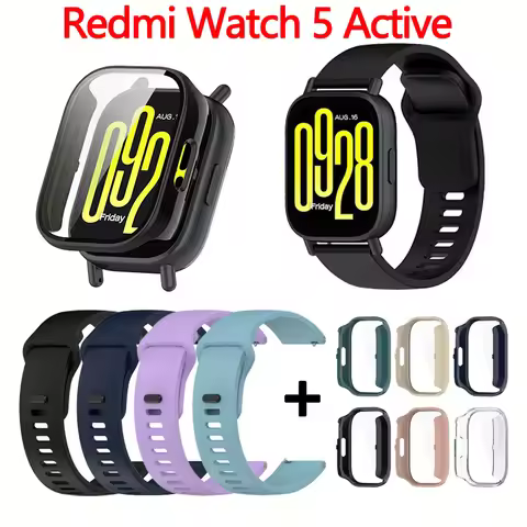 Silicone band+Case for Xiaomi Redmi Watch 5 Active strap smartwatch Accessories Sport Bracelet For c