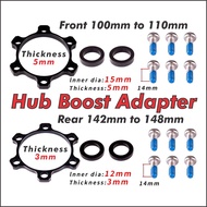 Bicycle Hub Boost Adapter for MTB 110mm Front & 148mm Rear Basikal Hub Adapter