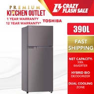 Toshiba 390L Inverter 2 Door Refrigerator GR-A39MBZ(DS) Peti Sejuk | Peti Ais