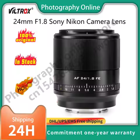 Viltrox 24mm F1.8 Sony Nikon Camera Lens Auto Focus Full Frame Wide Angle Lenses for E Mount A9II A7
