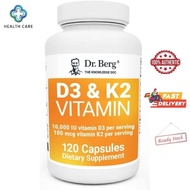 Dr. Berg's D3  K2 Vitamin D3 K2 Supplement w Purified Bile Salts - Support Healthy Heart, Bone  Join