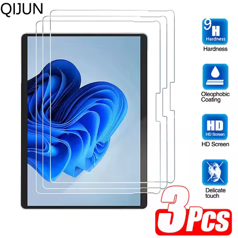 3pcs Tempered Glass For Microsoft Surface Pro 9 4 5 6 7 8 X Tablet Screen Protector For Surface Go 1